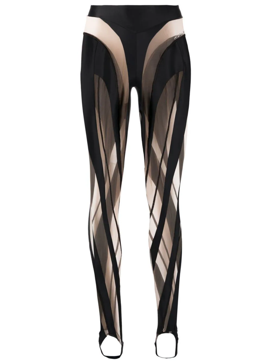 Sheer spiral leggings
