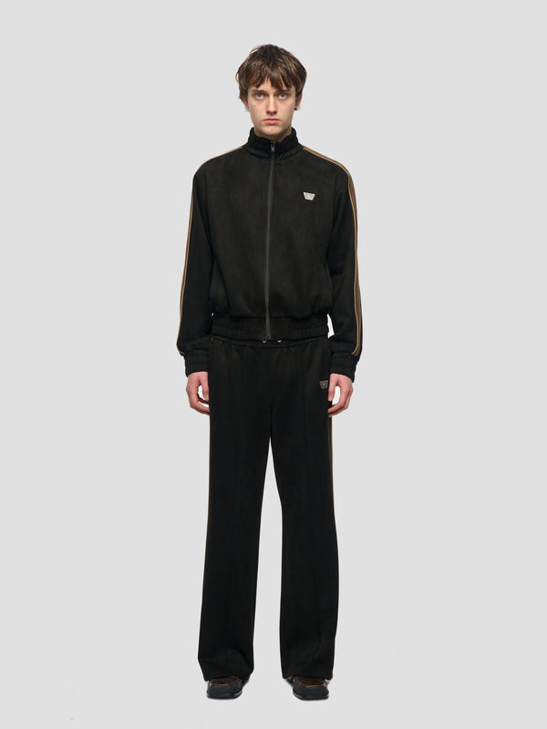 Faux Suede Track Jacket