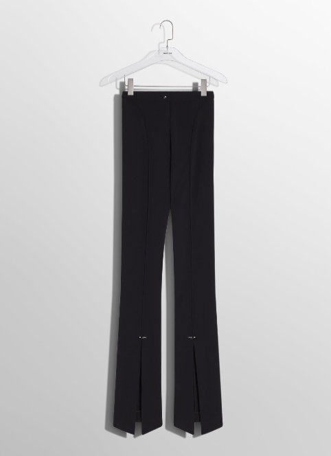 black pierced pants