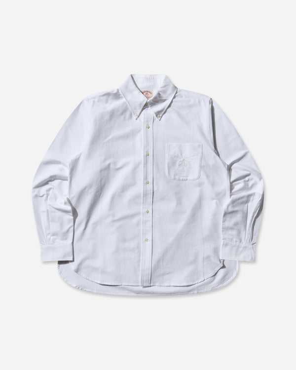 Brain Dead Brooks Brothers Selvedge Oxford Button Up White Shirts Longsleeve Shirt BDB24T240041 WHT