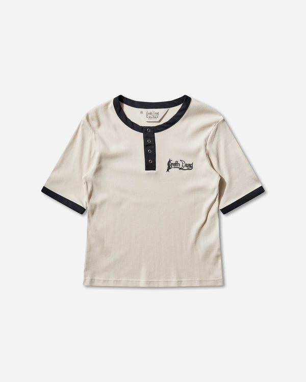 Brain Dead Ribbed Henley Natural Shirts Longsleeve Shirt P26T19004837 Beige