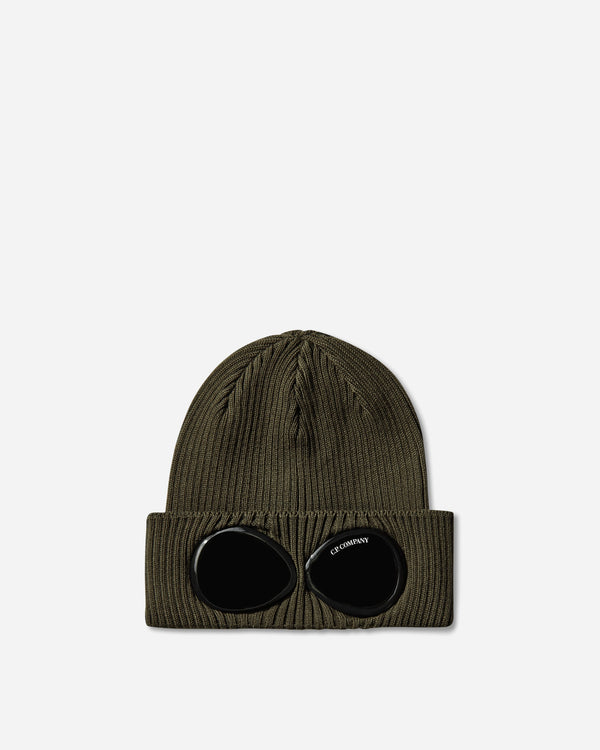 C.P. Company Cotton Goggle Beanie Ivy Green Hats Beanies RSCMAC747A-000727A 683