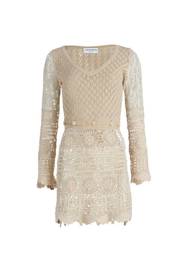 Regenerated Crochet Mini Dress