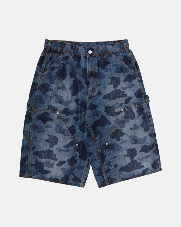 SHORT JEAN DOUBLE KNEE RELAXED BLEU