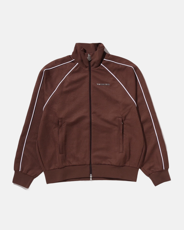 VESTE JOGGING RELAXED FIT MARRON/BLANC