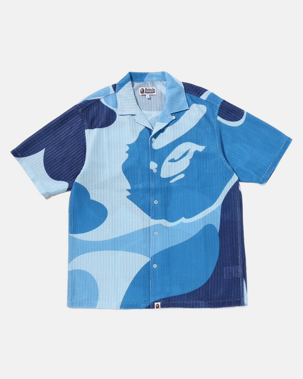 CHEMISE MC MESH BLEU