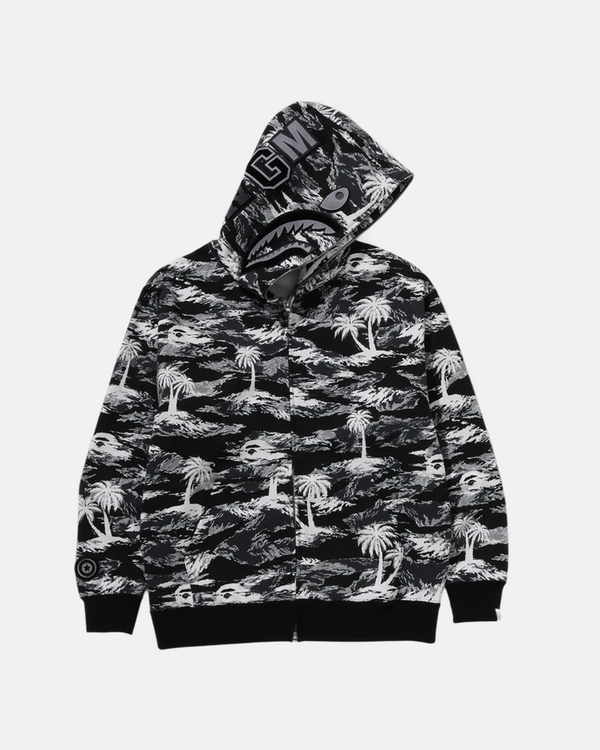 GILET SHARK RELAXED FULL ZIP NOIR