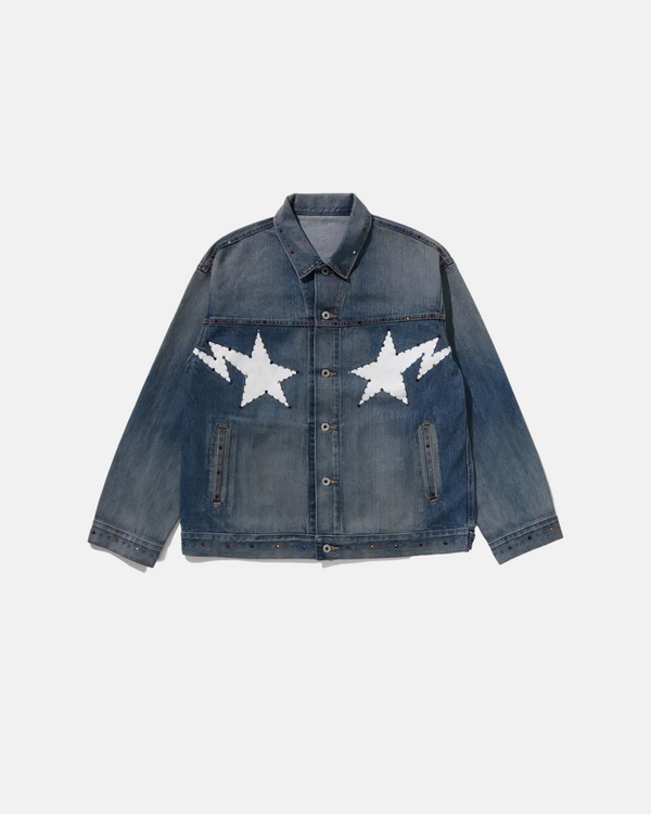 VESTE EN JEAN COLOR STONE BLEU