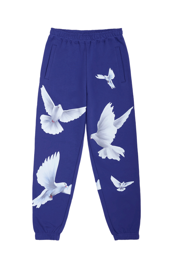 FREEDOM DOVES PERSIAN BLUE LOUNGE PANTS