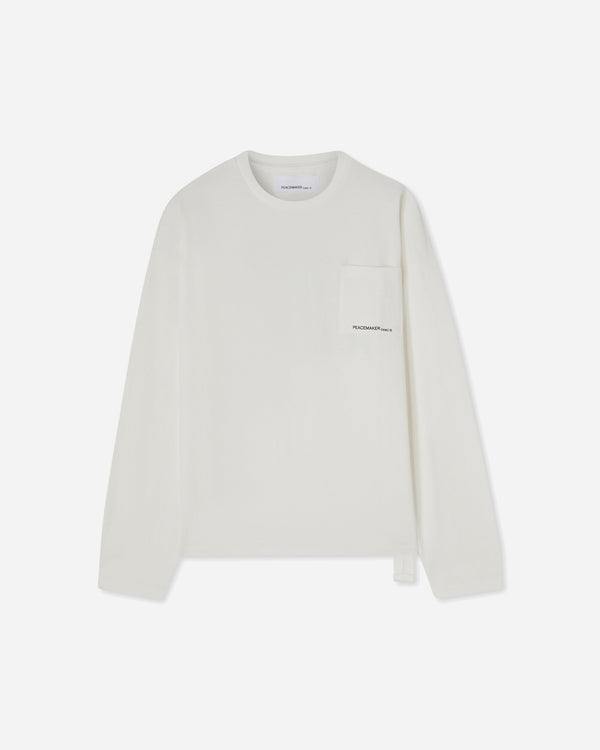 OAMC Peacemaker Peacemaker Lighter L/S Pocket Tee Snow White T-Shirts Longsleeve PCM1OT04RJE002002 WHT