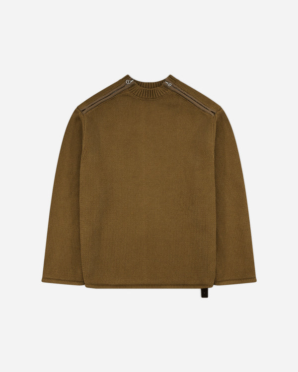 OAMC Peacemaker Shoulder Zip Knit Beige Knitwears Sweaters PCM2OK04AFL00206 06