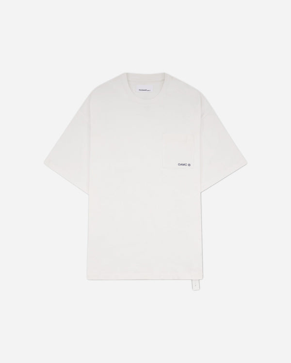 OAMC Peacemaker Pocket Tee Stencil Print White T-Shirts Top PCM3OT03DJE001001 WHITE