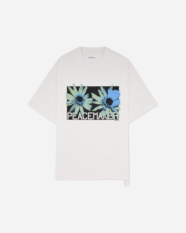 OAMC Peacemaker Regular Tee Flower Print White T-Shirts Top PCM3OT01EJE001001 WHITE