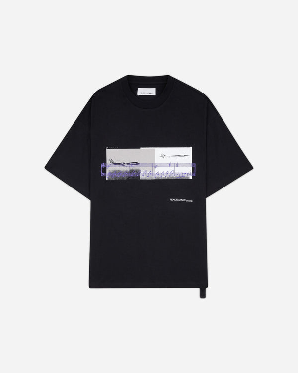 OAMC Peacemaker Regular Tee Halfway To Nowhere Print Black T-Shirts Top PCM3OT01AJE001099 BLACK