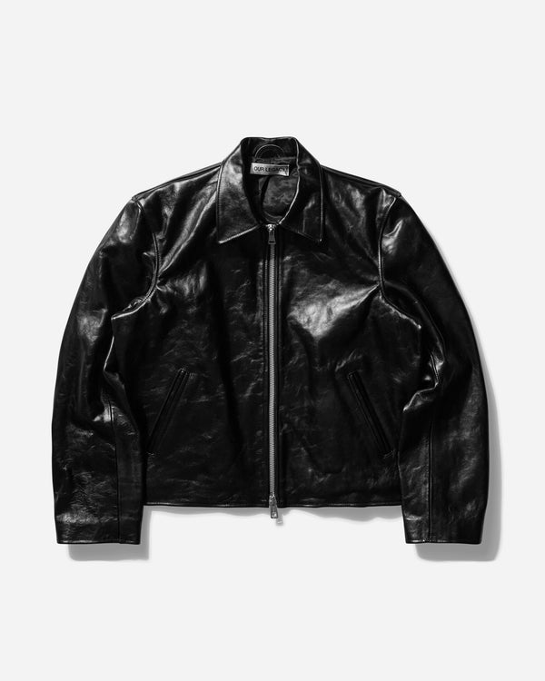 Our Legacy Mini Jacket Top Dyed Black Leather Coats and Jackets Jackets M4239MTD 001