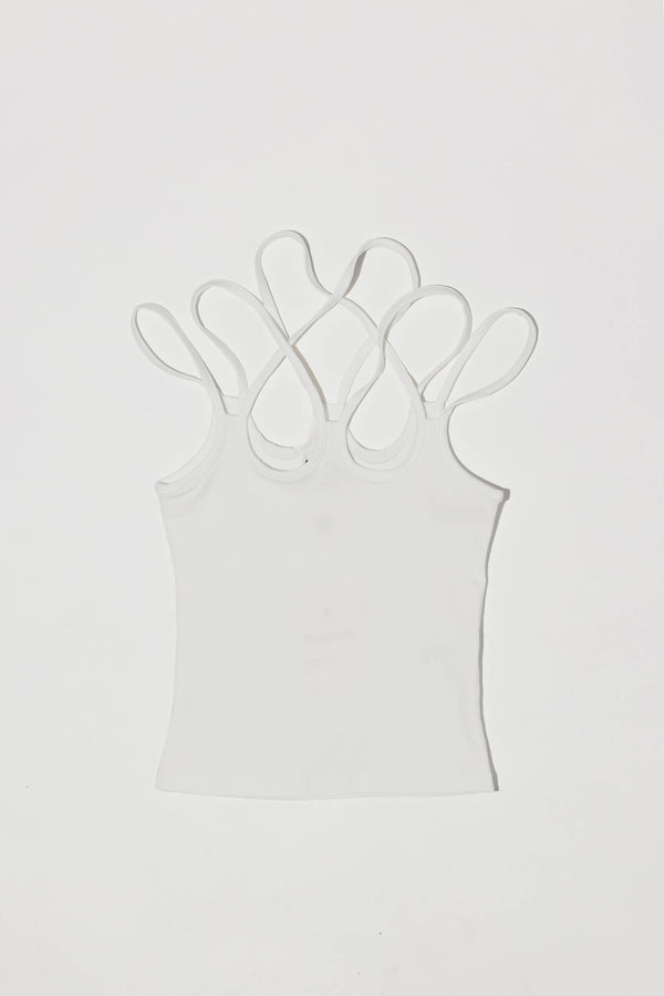 Strappy tank white