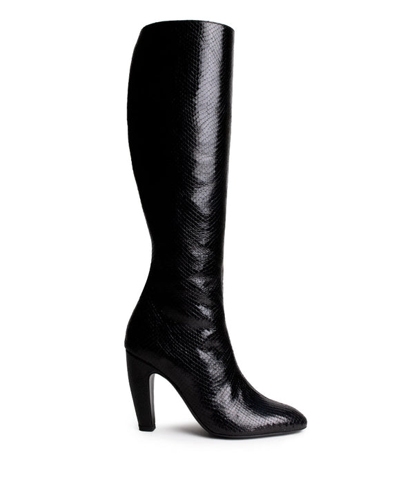 THELMA BOOT IN PYTHON BLACK