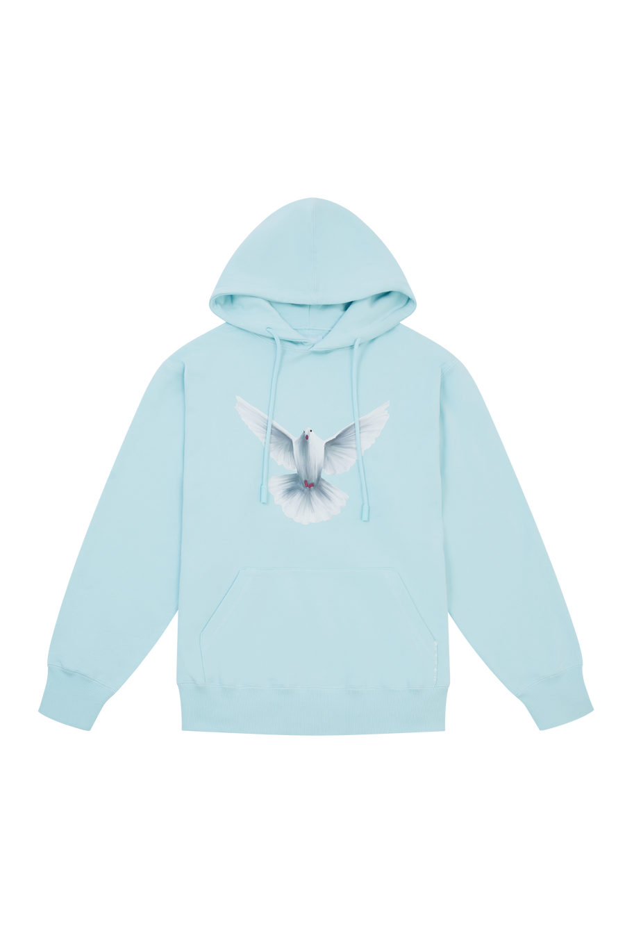 FLYING DOVES SKY BLUE HOODED SWEATER