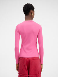 LE TSHIRT BRODE ML DARK PINK