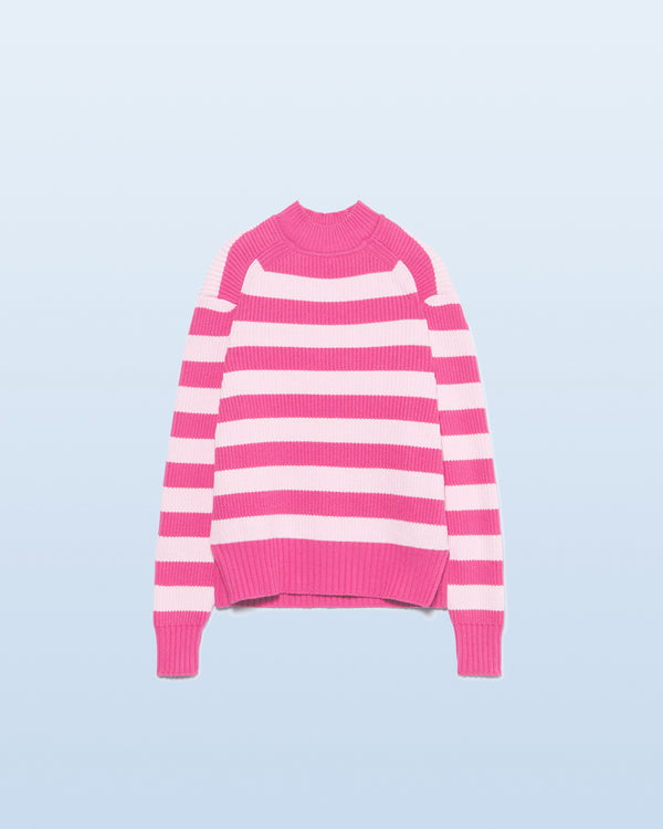 LA MAILLE RAYURES MULTI-PINK