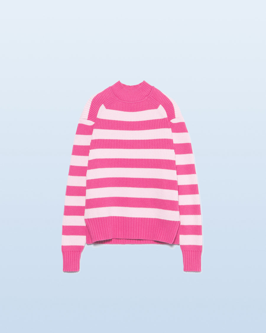 LA MAILLE RAYURES MULTI-PINK