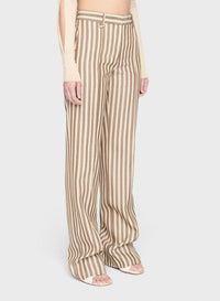 LE PANTALON CAMARGUE	BEIGE BROWN STRIPES