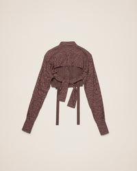 LA CHEMISE CINTA BROWN LEAVES JACQUARD