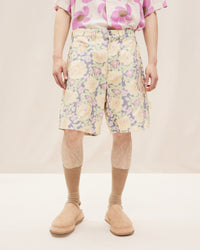 LE SHORT PANNI	PRINT YELLOW FLOWERS