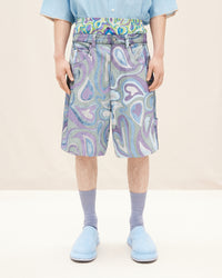 LE SHORT PANNI	PRINT FADED PAISLEY