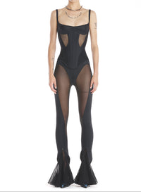 Bonded illusion corset