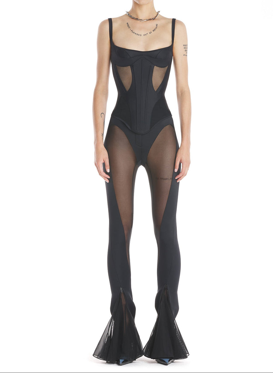 Bonded illusion corset