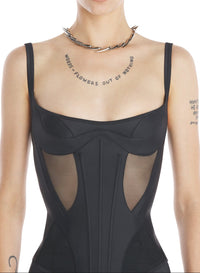 Bonded illusion corset