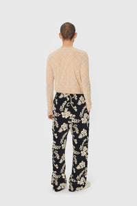 MOONOGRAM MESH FLOCK CREWNECK JUMPER
