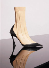 tan boned leather fang 95 ankle boots