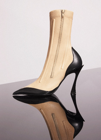 tan boned leather fang 95 ankle boots
