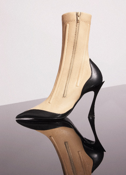 tan boned leather fang 95 ankle boots