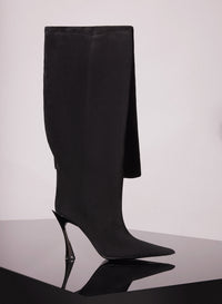 black suede piercing fang 95 garter boots