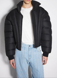 black padded bomber jacket