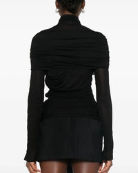 black ruched top