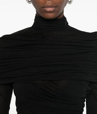 black ruched top