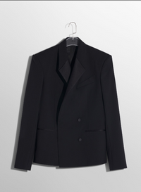 black double breasted smoking jacket