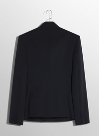 black double breasted smoking jacket