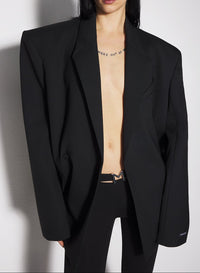 black oversized tailoring jacket