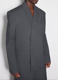 Grey oversized tailored jacket
