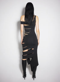 black bandage knit dress