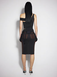 black bandage knitted top