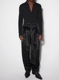 black pierced polo