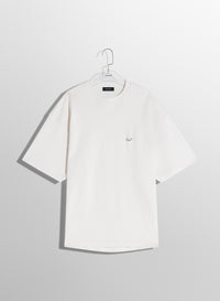 white oversized pierced T-shirt