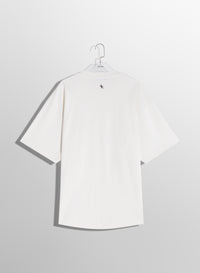 white oversized pierced T-shirt