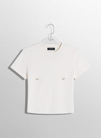 off-white pierced baby t-shirt